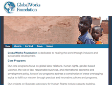 Tablet Screenshot of globalworksfoundation.org